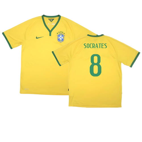 Brazil 2014-15 Home Shirt ((Excellent) XL) (Socrates 8)