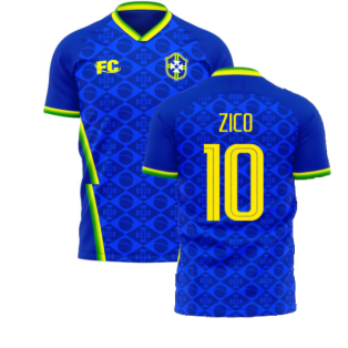 Brazil 2021-2022 Away Concept Football Kit (Fans Culture) (ZICO 10)