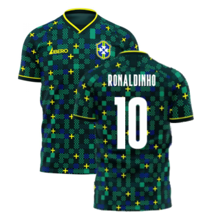 Brazil 2022-2023 Third Concept Football Kit (Libero) (RONALDINHO 10)