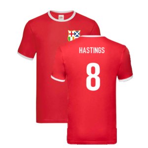 British and Irish Lions Ringer T-Shirt (Red) (Hastings 8)