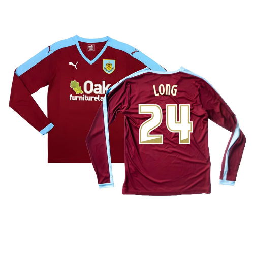 Burnley 2015-16 Long Sleeve Home Shirt ((Excellent) S) (Long 24)