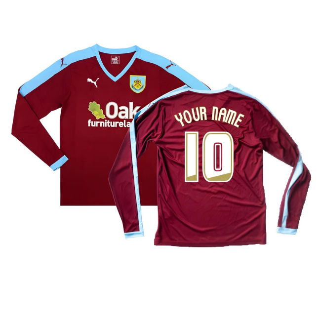 Burnley 2015-16 Long Sleeve Home Shirt ((Excellent) S) (Your Name)