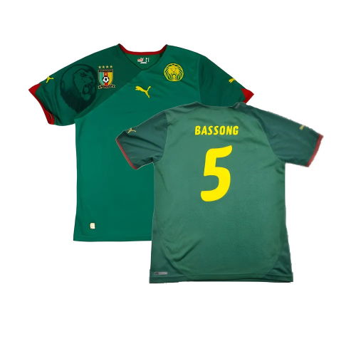 Cameroon 2010-11 Home Shirt ((Excellent) L) (Bassong 5)