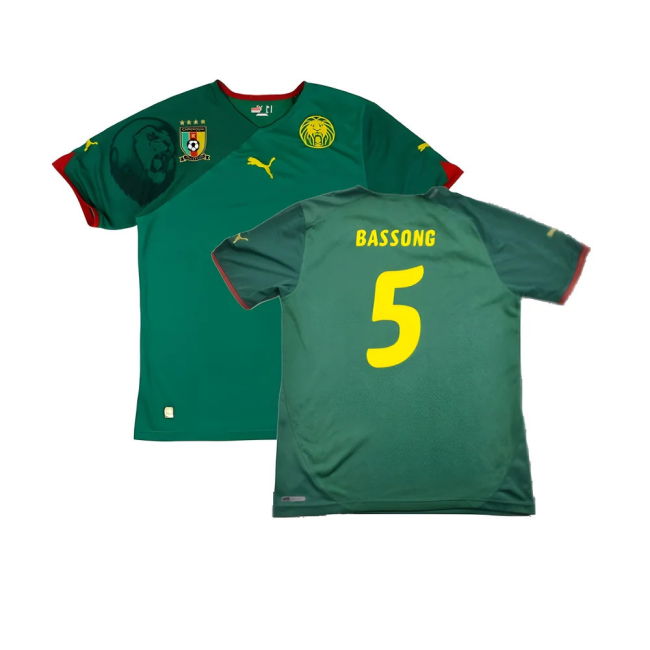 Cameroon 2010-11 Home Shirt ((Excellent) L) (Bassong 5)