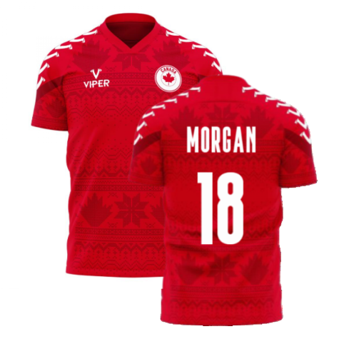 Canada 2023-2024 Home Concept Football Kit (Viper) (Morgan 18)