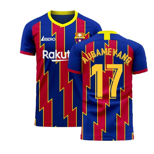 Catalonia 2025-2026 Home Concept Football Kit (Libero) (AUBAMEYANG 17)