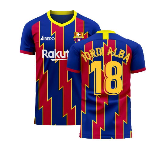 Catalonia 2025-2026 Home Concept Football Kit (Libero) (JORDI ALBA 18)