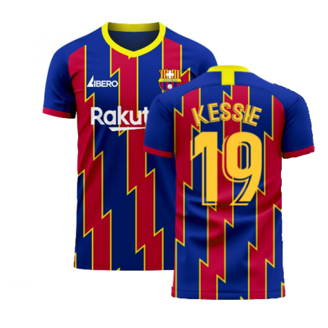 Catalonia 2023-2024 Home Concept Football Kit (Libero) (KESSIE 19)
