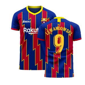 Catalonia 2025-2026 Home Concept Football Kit (Libero) (LEWANDOWSKI 9)