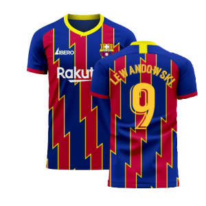 Catalonia 2023-2024 Home Concept Football Kit (Libero) (LEWANDOWSKI 9)