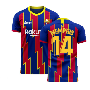 Catalonia 2023-2024 Home Concept Football Kit (Libero) (MEMPHIS 14)