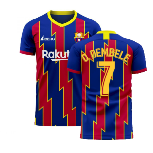 Catalonia 2023-2024 Home Concept Football Kit (Libero) (O DEMBELE 7)