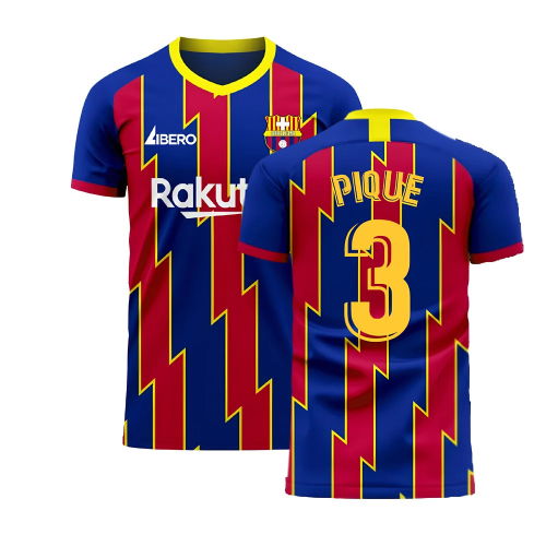 Catalonia 2025-2026 Home Concept Football Kit (Libero) (PIQUE 3)