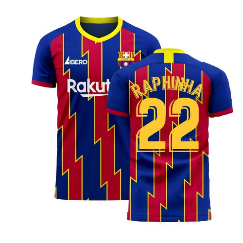 Catalonia 2025-2026 Home Concept Football Kit (Libero) (RAPHINHA 22)