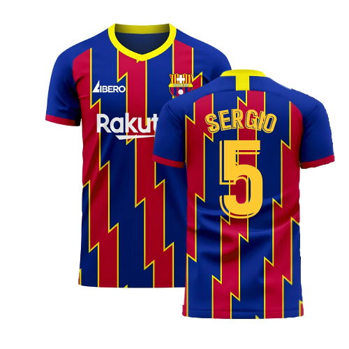 Catalonia 2025-2026 Home Concept Football Kit (Libero) (SERGIO 5)