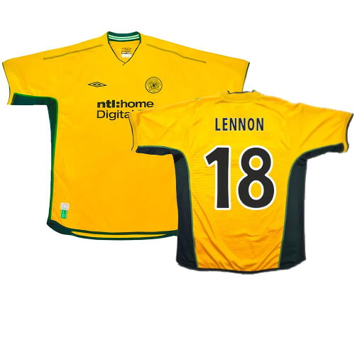 Celtic 2002-03 Away Shirt (Excellent) (Lennon 18)