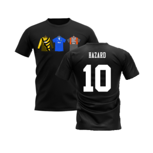 Chelsea 1995-1996 Retro Shirt T-shirts (Black) (Hazard 10)