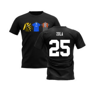 Chelsea 1995-1996 Retro Shirt T-shirts (Black) (Zola 25)