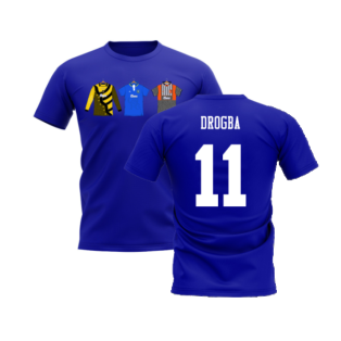 Chelsea 1995-1996 Retro Shirt T-shirts (Blue) (Drogba 11)