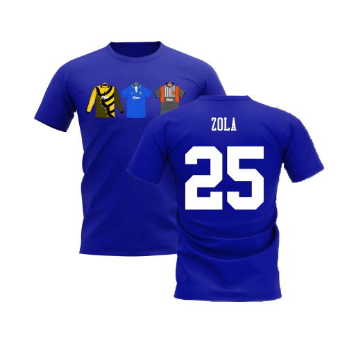 Chelsea 1995-1996 Retro Shirt T-shirts (Blue) (Zola 25)