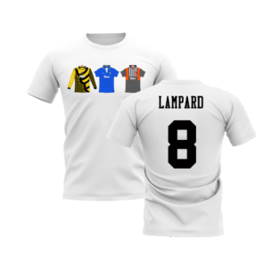 Chelsea 1995-1996 Retro Shirt T-shirts (White) (Lampard 8)