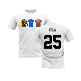 Chelsea 1995-1996 Retro Shirt T-shirts (White) (Zola 25)