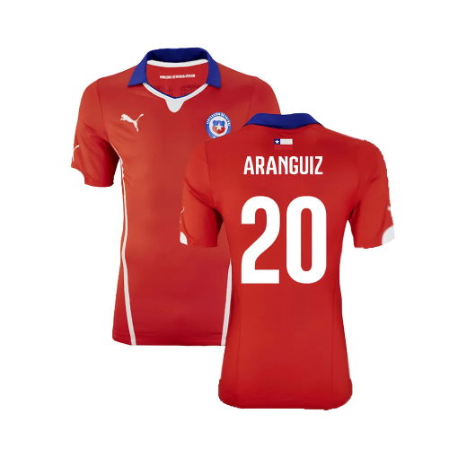 Chile 2014-15 Home Shirt ((Excellent) XL) (Aranguiz 20)