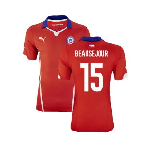 Chile 2014-15 Home Shirt ((Excellent) XL) (Beausejour 15)
