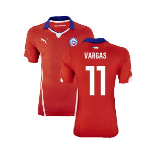 Chile 2014-15 Home Shirt ((Excellent) XL) (Vargas 11)