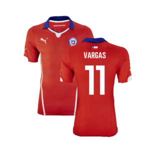 Chile 2014-15 Home Shirt ((Excellent) XL) (Vargas 11)