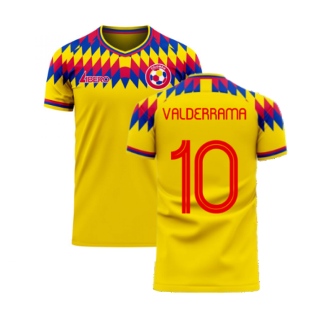 Colombia 2023-2024 Home Concept Football Kit (Libero) (VALDERRAMA 10)