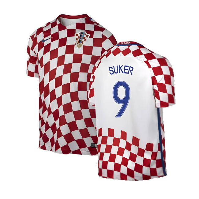 Croatia 2016-17 Home Shirt ((Good) XXL) (Suker 9)