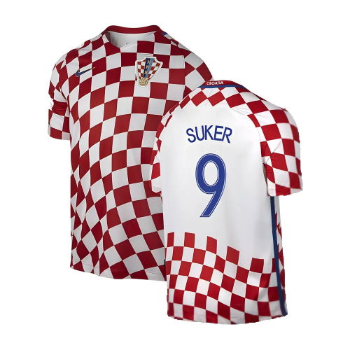 Croatia 2016-17 Home Shirt ((Very Good) XXL) (Suker 9)