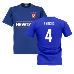 Croatia Team T-Shirt - Royal (PERISIC 4)