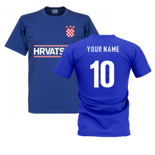 Croatia Team T-Shirt - Royal (Your Name)