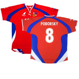 Czech Republic 2000-02 Home Shirt ((Excellent) L) (Poborsky 8)