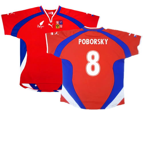 Czech Republic 2000-02 Home Shirt ((Very Good) L) (Poborsky 8)