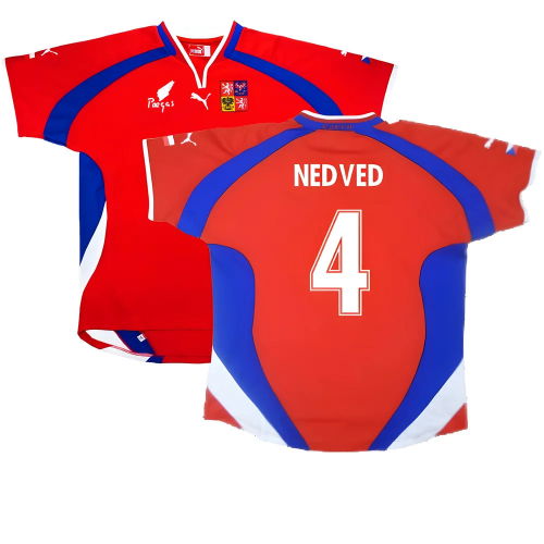 Czech Republic 2000-02 Home Shirt ((Very Good) XL) (Nedved 4)