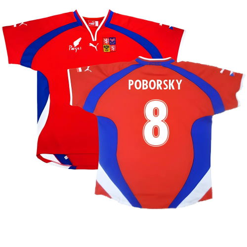 Czech Republic 2000-02 Home Shirt ((Very Good) XL) (Poborsky 8)