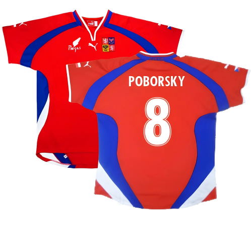 Czech Republic 2000-02 Home Shirt ((Very Good) XL) (Poborsky 8)