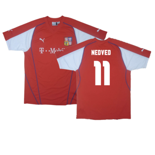 Czech Republic 2003-04 Home Shirt ((Excellent) XL) (Nedved 11)