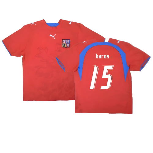 Czech Republic 2006-08 Home Shirt ((Very Good) L) (Baros 15)