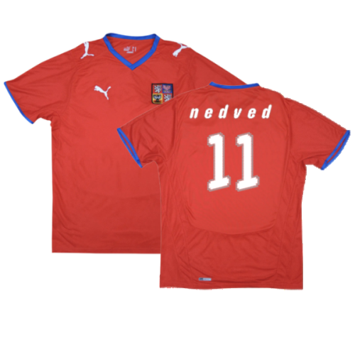Czech Republic 2008-09 Home Shirt ((Very Good) XL) (Nedved 11)