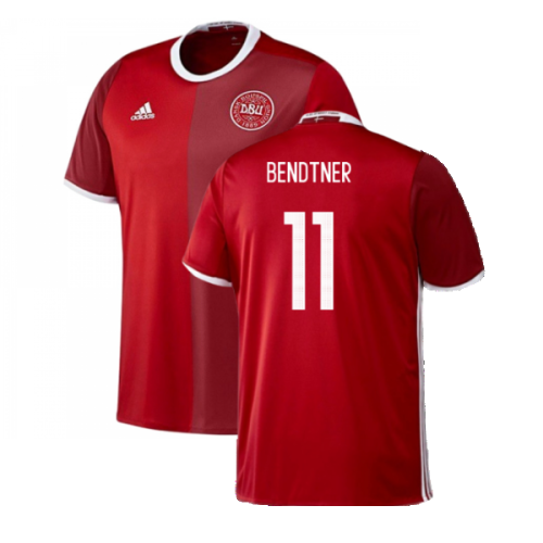Denmark 2016-17 Home Shirt ((Excellent) 3XL) (Bendtner 11)