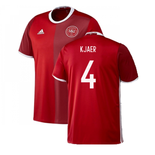 Denmark 2016-17 Home Shirt ((Excellent) 3XL) (Kjaer 4)