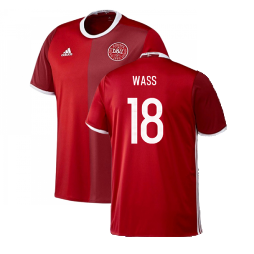 Denmark 2016-17 Home Shirt ((Excellent) 3XL) (Wass 18)