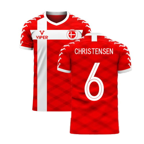 Denmark 2025-2026 Home Concept Football Kit (Viper) (CHRISTENSEN 6)