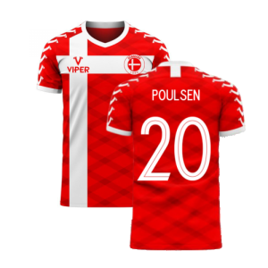 Denmark 2023-2024 Home Concept Football Kit (Viper) (POULSEN 20)