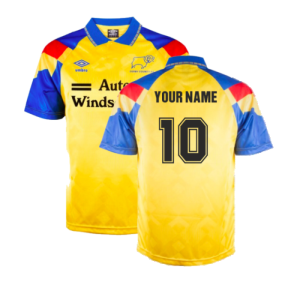 Derby County 1992 Away Umbro Shirt (Your Name)