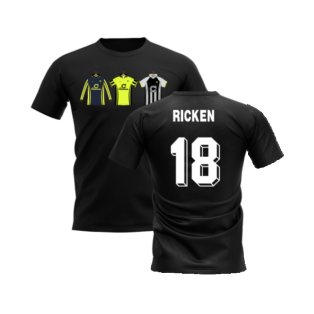Dortmund 1996-1997 Retro Shirt T-shirt (Black) (Ricken 18)